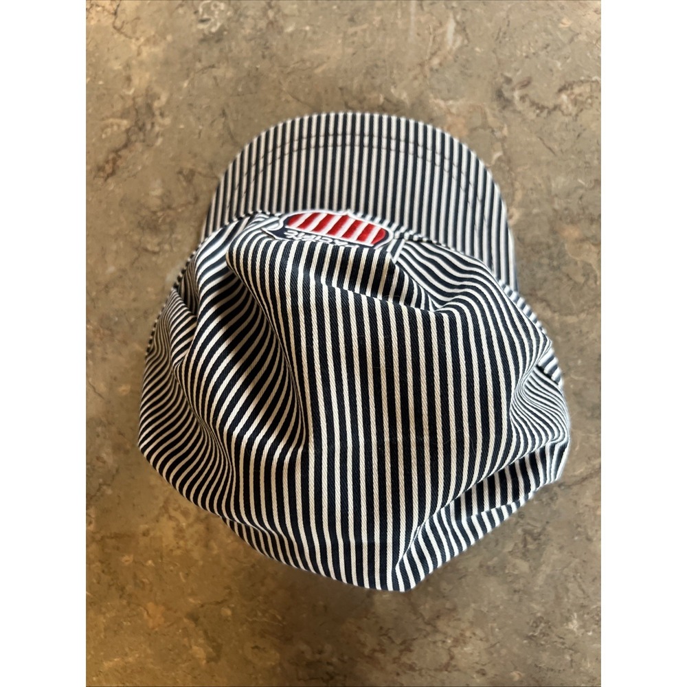 Union Pacific Train Blue White Stripe Youth Cap Hat snap back closure - Picture 6 of 6